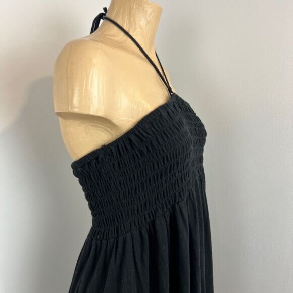 Soft Joie Women's Size Small Black Linen Blend Sleeveless Maxi Dress Swim Cover - Picture 2 of 13
